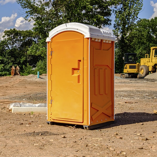 do you offer hand sanitizer dispensers inside the porta potties in Log Lane Village Colorado